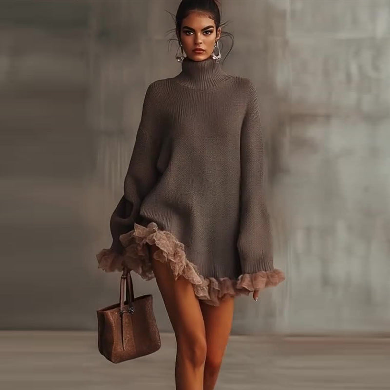 Louise Knitted Turtleneck Dress