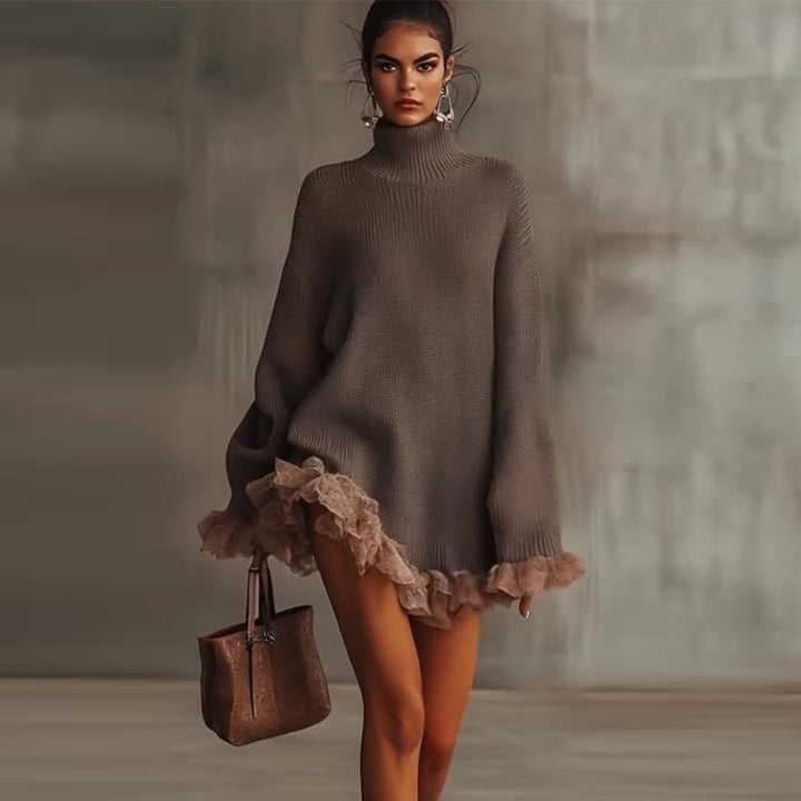 Louise Knitted Turtleneck Dress