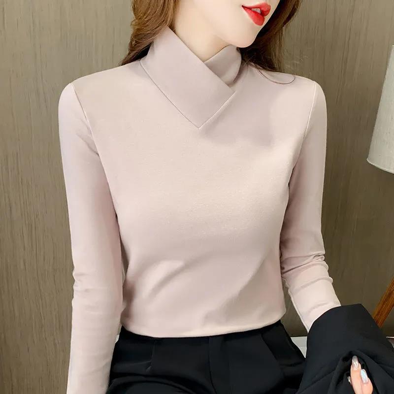 Stylish Turtleneck with Overlapping Neckline
