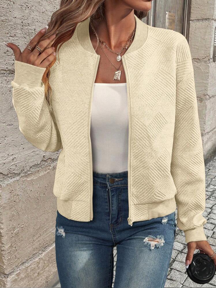 Casey Casual Zip-Up Cardigan Jacket