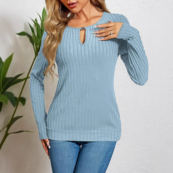 Robyn Ribbed Round Neck Pullover