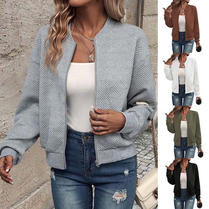 Casey Casual Zip-Up Cardigan Jacket