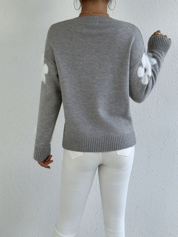 The Floral Round Neck Sweater