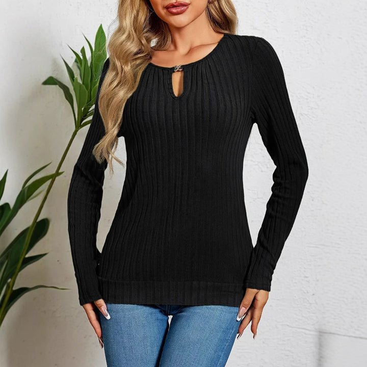 Robyn Ribbed Round Neck Pullover