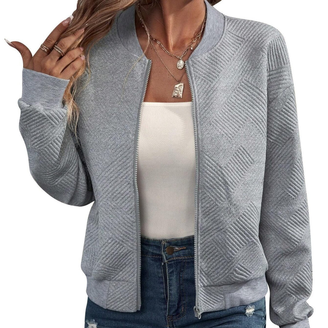 Casey Casual Zip-Up Cardigan Jacket