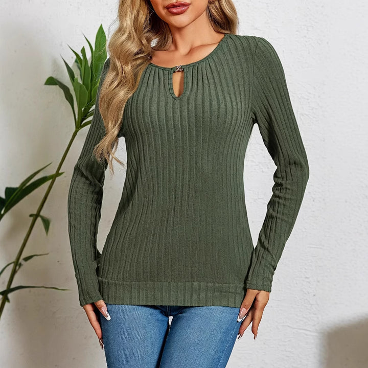 Robyn Ribbed Round Neck Pullover