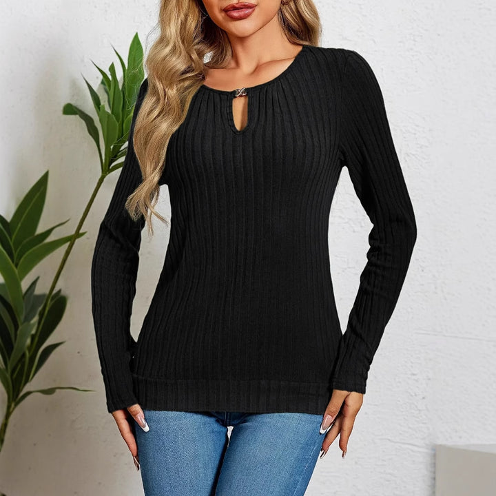 Robyn Ribbed Round Neck Pullover