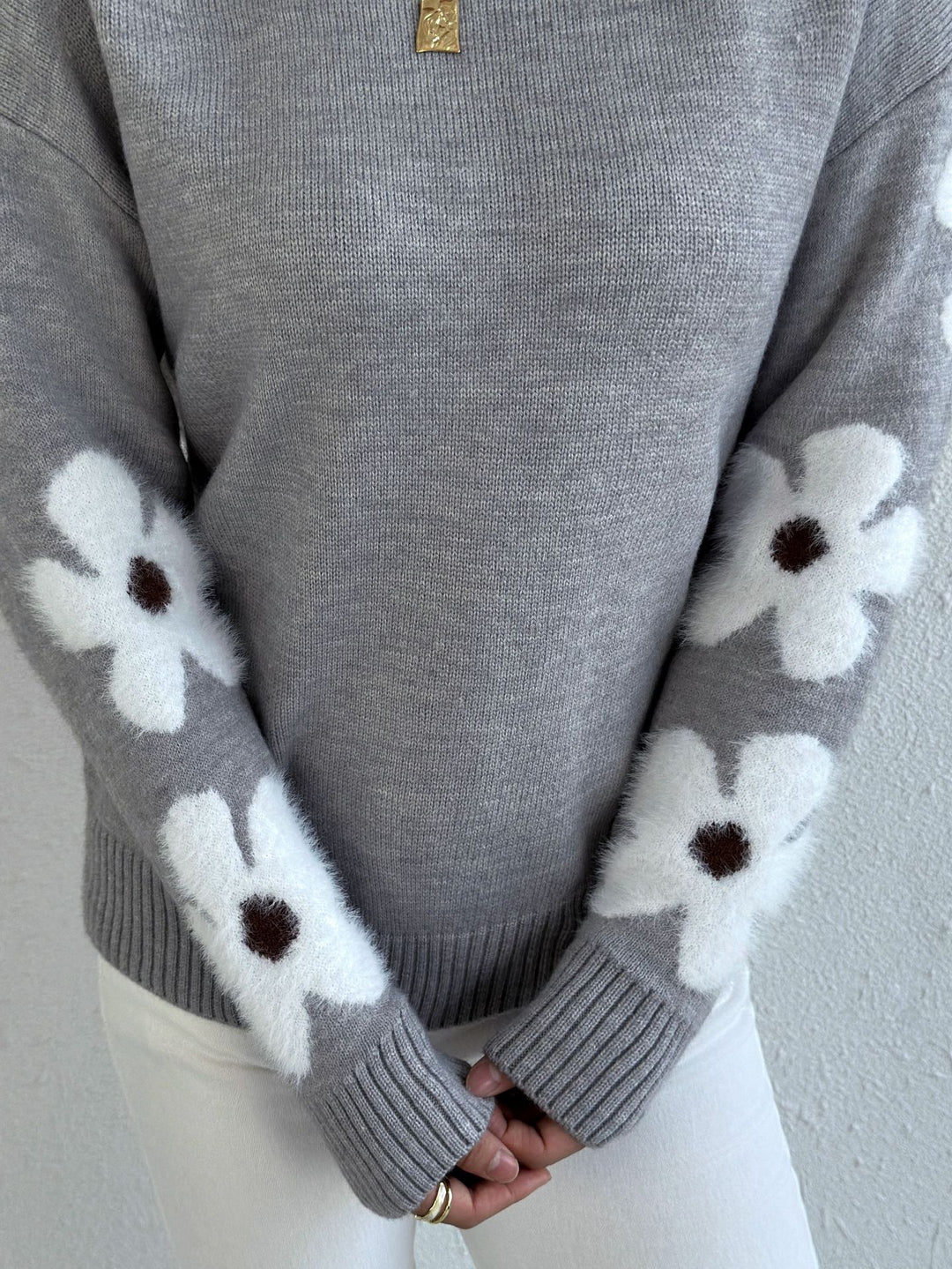 The Floral Round Neck Sweater