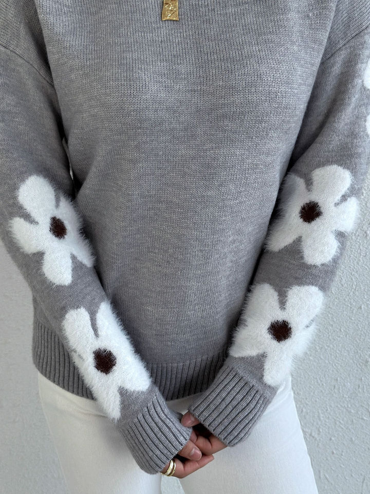 The Floral Round Neck Sweater