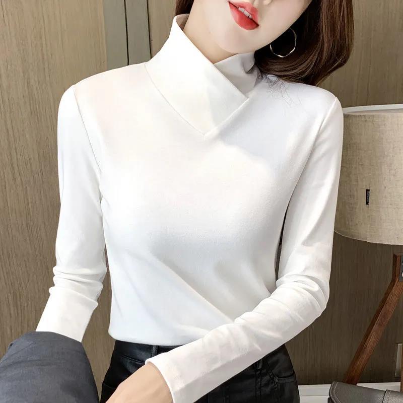 Stylish Turtleneck with Overlapping Neckline