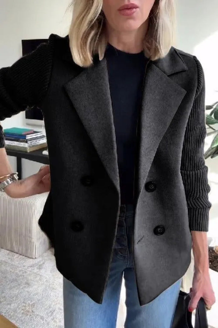 Siena Blazer with Knitted Sleeves