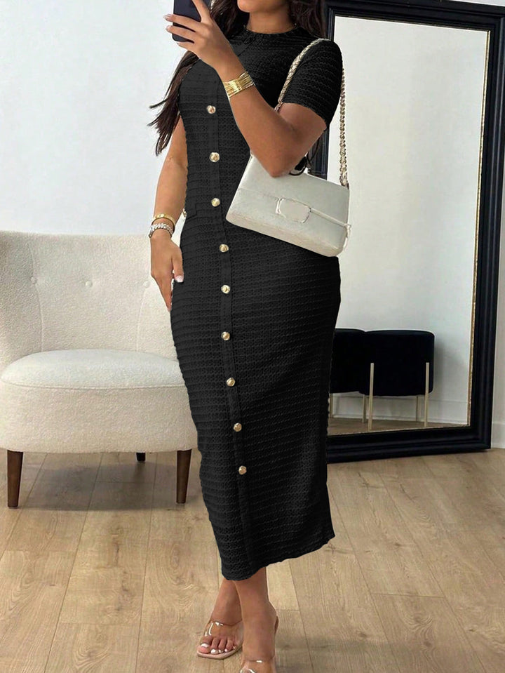 Rochelle Elegant Round Neck Dress