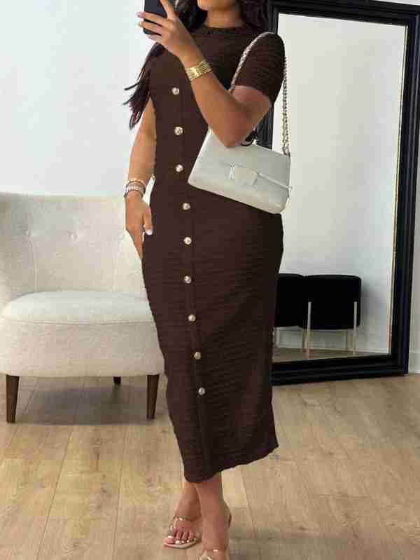 Rochelle Elegant Round Neck Dress