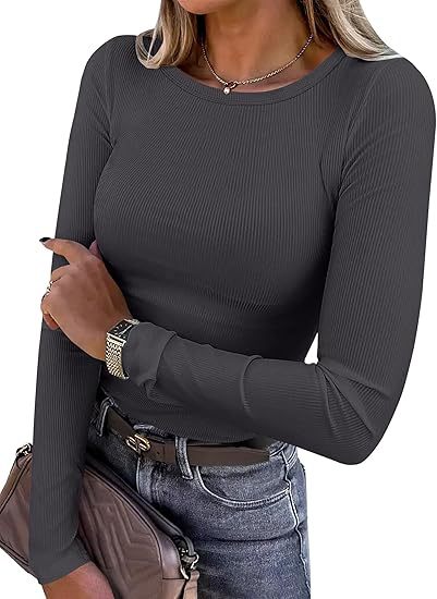 Elegant Round Neck Long Sleeve