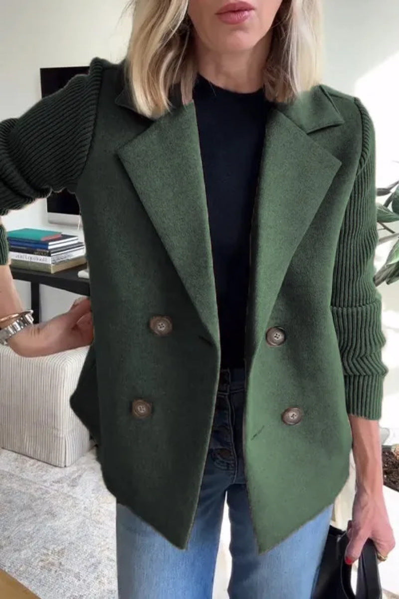 Siena Blazer with Knitted Sleeves