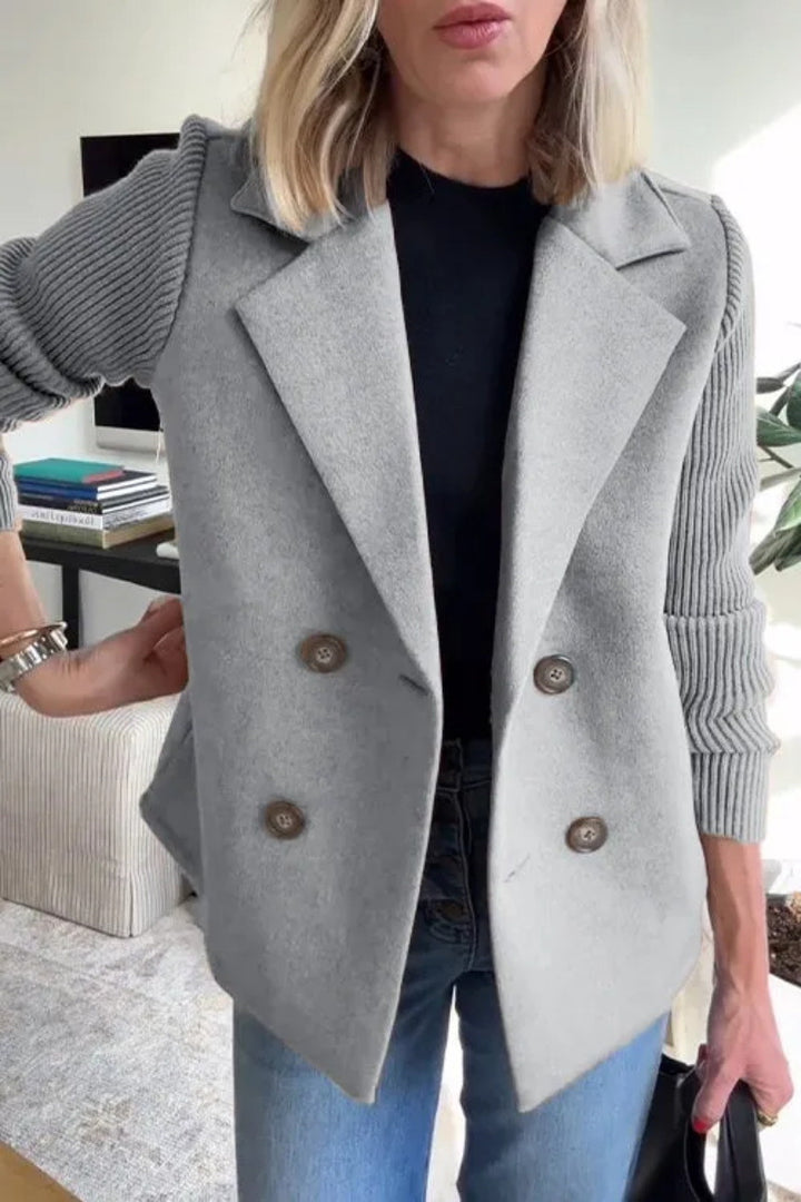 Siena Blazer with Knitted Sleeves