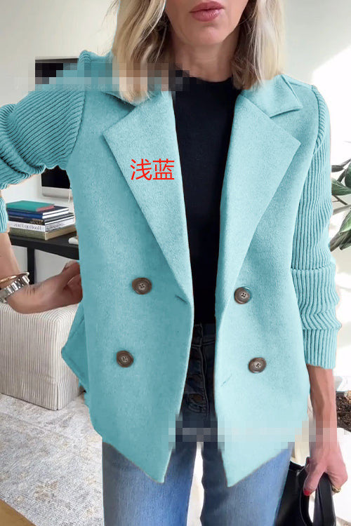Siena Blazer with Knitted Sleeves