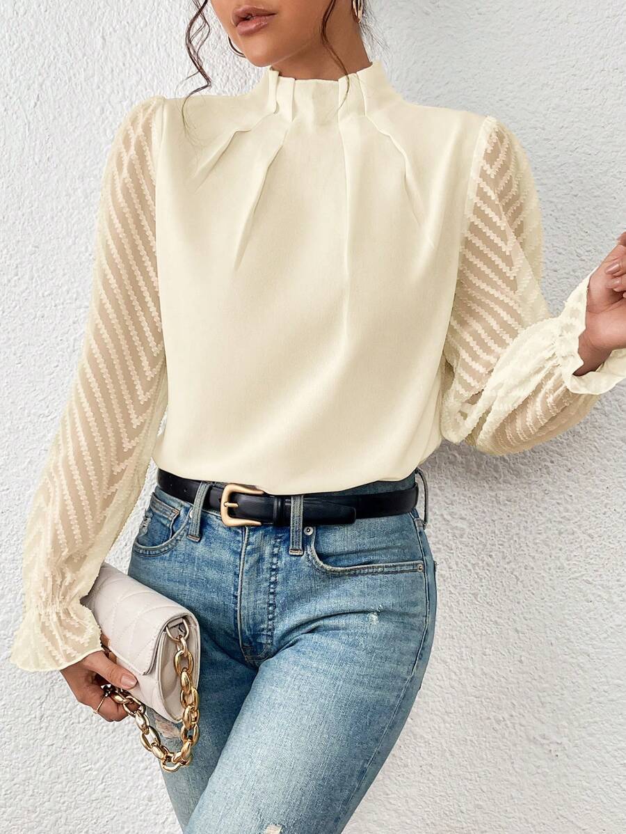 Charlotte | Elegant blouse with pleated sleeves