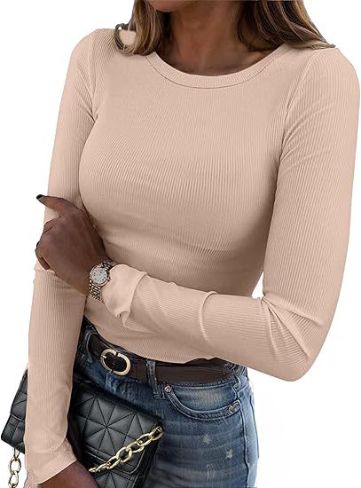 Elegant Round Neck Long Sleeve