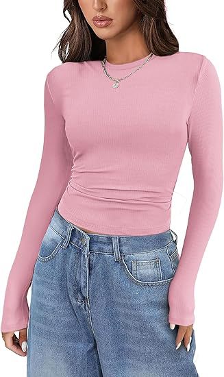 Elegant Round Neck Long Sleeve